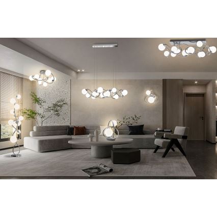 Wofi 9014-807 - Светодиодная припотолочная люстра NANCY 8xG9/3,5W/230V блестящий хром
