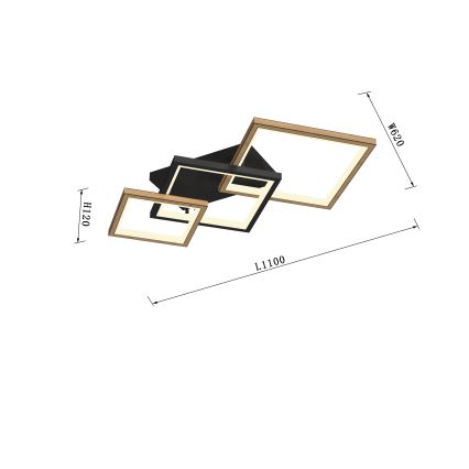 Wofi 9022-306M - Светодиодный потолочный светильник с регулированием яркости MATERA LED/37W/230V