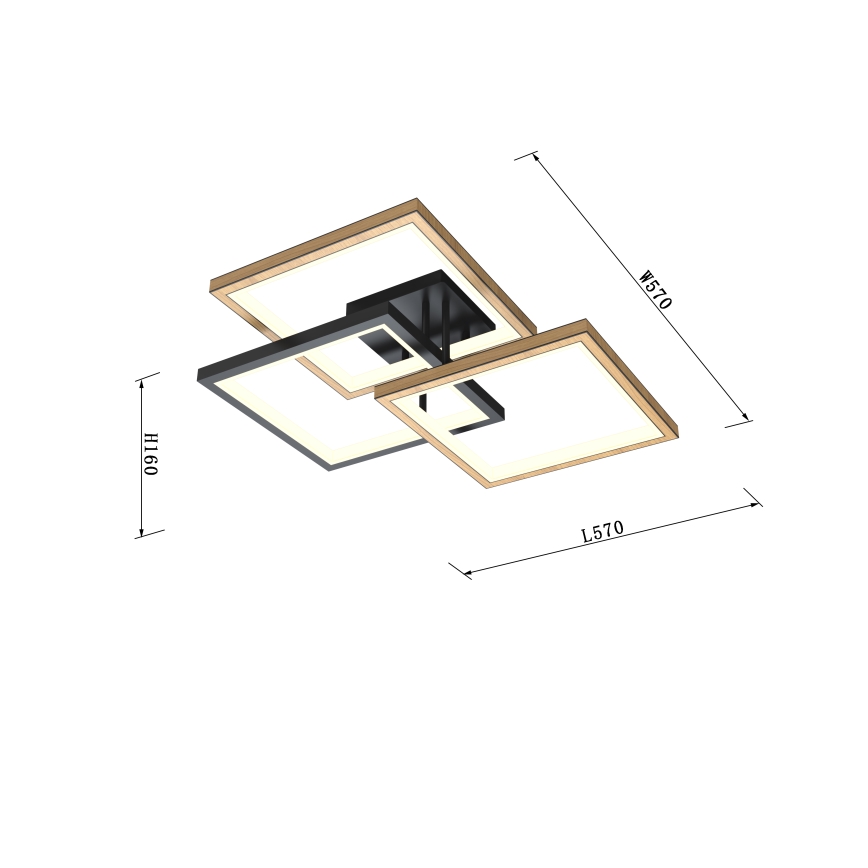 Wofi 9022-306S - Светодиодный потолочный светильник с регулированием яркости MATERA LED/40W/230V