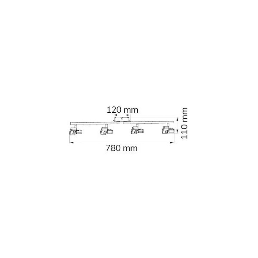 Wofi 9026.04.64.5000 - Світлодіодний точковий світильник ZARA 4xLED/5,2W/230V