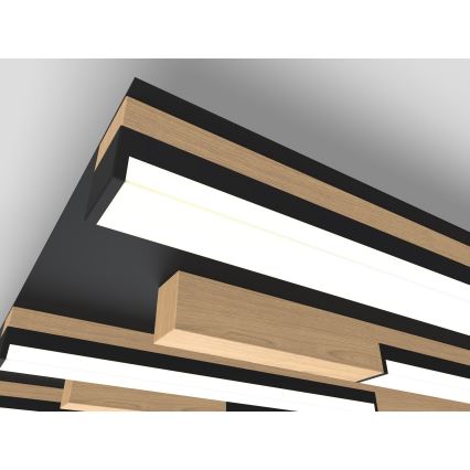 Wofi 9031-1006 - Светодиодный потолочный светильник с регулированием яркости PALERMO LED/40W/230V каучуковое дерево