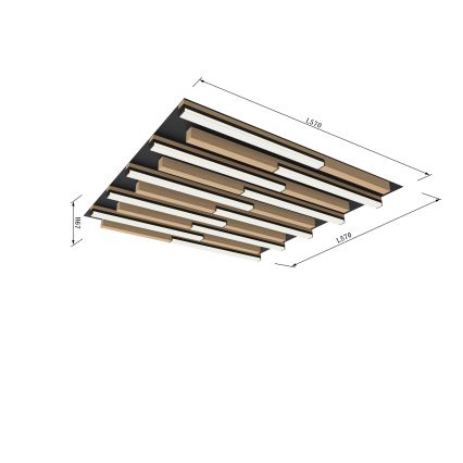 Wofi 9031-1006 - Светодиодный потолочный светильник с регулированием яркости PALERMO LED/40W/230V каучуковое дерево