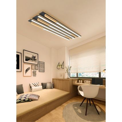 Wofi 9031-506L - Светодиодный потолочный светильник с регулированием яркости PALERMO LED/57W/230V каучуковое дерево