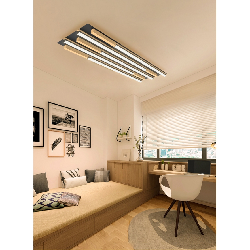 Wofi 9031-506L - Светодиодный потолочный светильник с регулированием яркости PALERMO LED/57W/230V каучуковое дерево