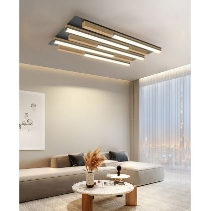 Wofi 9031-506S  - Светодиодный потолочный светильник с регулированием яркости PALERMO LED/34W/230V каучуковое дерево