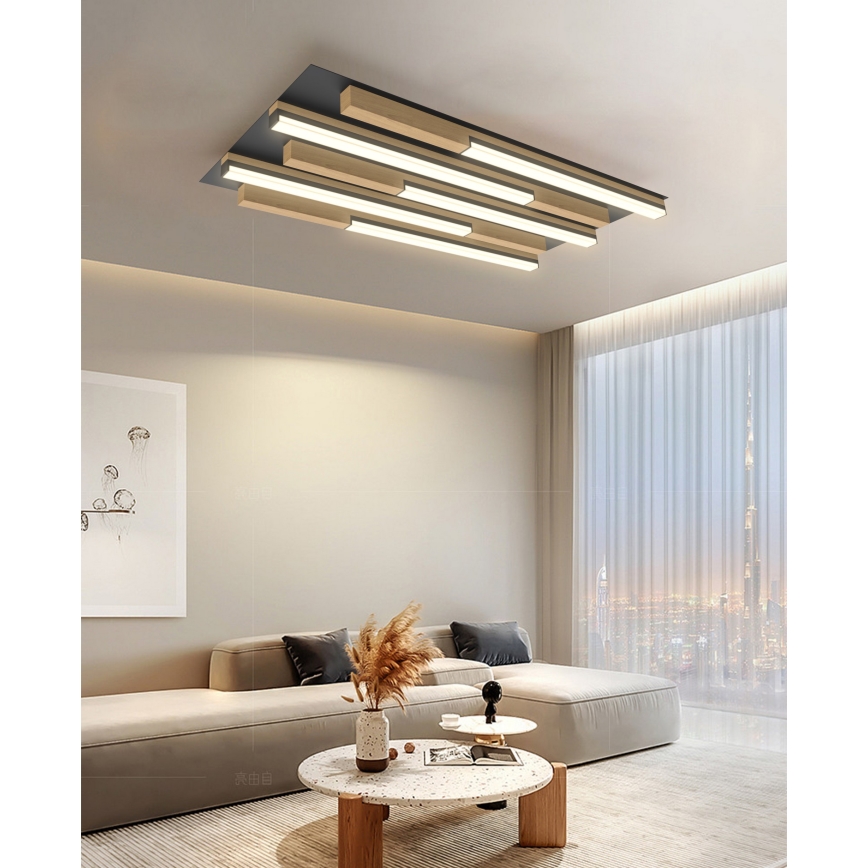 Wofi 9031-506S  - Светодиодный потолочный светильник с регулированием яркости PALERMO LED/34W/230V каучуковое дерево