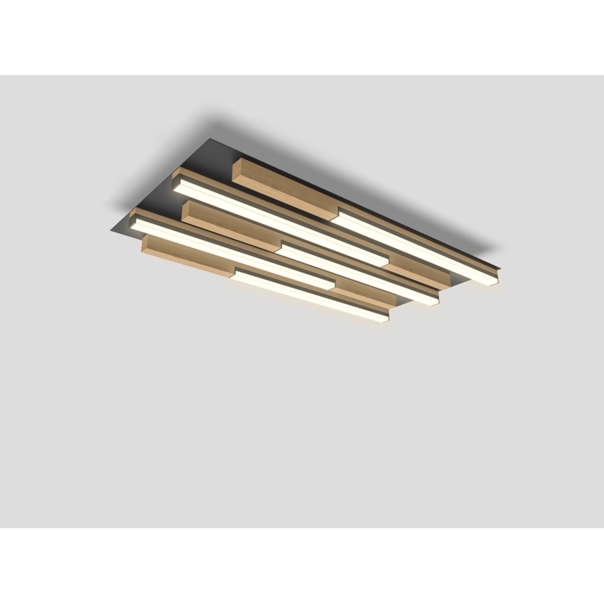 Wofi 9031-506S  - Светодиодный потолочный светильник с регулированием яркости PALERMO LED/34W/230V каучуковое дерево