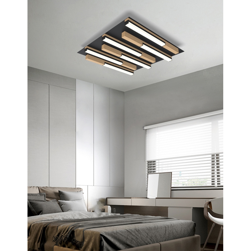 Wofi 9031-606 - Светодиодный потолочный светильник с регулированием яркости PALERMO LED/26W/230V каучуковое дерево
