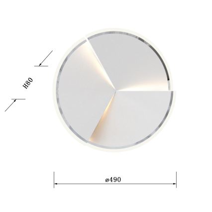 Wofi 9036-108L - Светодиодный настенный светильник с регулированием яркости TRAPANI LED/40W/230V