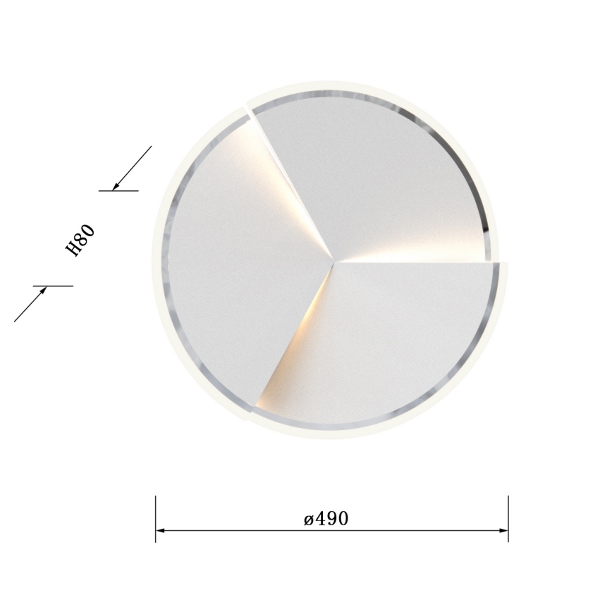 Wofi 9036-108L - Светодиодный настенный светильник с регулированием яркости TRAPANI LED/40W/230V