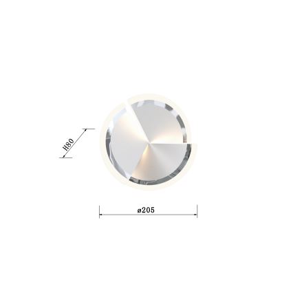 Wofi 9036-108S - Настінний LED світильник з регулюванням яскравості TRAPANI LED/12W/230V