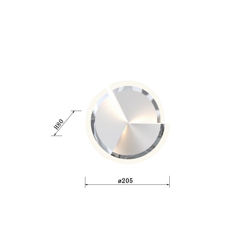 Wofi 9036-108S - Настінний LED світильник з регулюванням яскравості TRAPANI LED/12W/230V