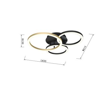 Wofi 9042-304 - Пристельова LED люстра з регулюванням яскравості BAYEUX LED/51W/230V