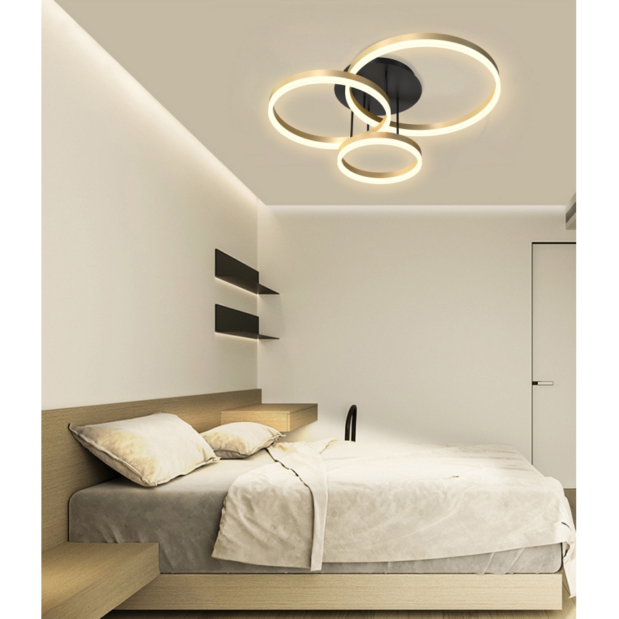 Wofi 9049-401 - Пристельова LED люстра з регулюванням яскравості PERPIGNAN LED/51W/230V золотий