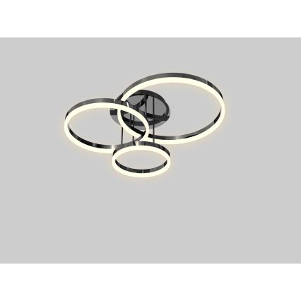 Wofi 9049-405 - Пристельова LED люстра з регулюванням яскравості PERPIGNAN LED/51W/230V чорний/глянцевий хром