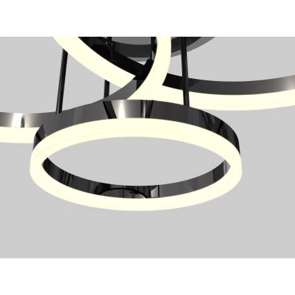 Wofi 9049-405 - Пристельова LED люстра з регулюванням яскравості PERPIGNAN LED/51W/230V чорний/глянцевий хром