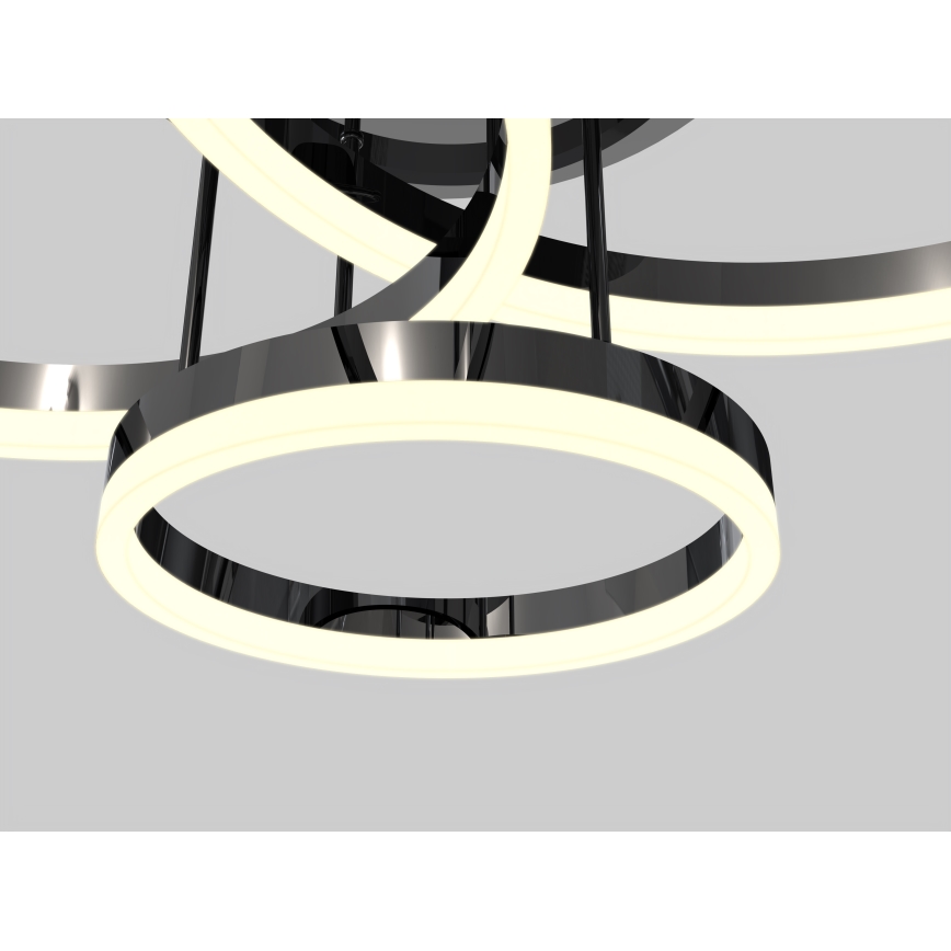 Wofi 9049-405 - Пристельова LED люстра з регулюванням яскравості PERPIGNAN LED/51W/230V чорний/глянцевий хром