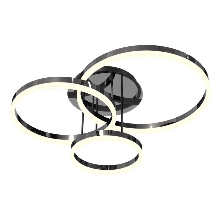 Wofi 9049-405 - Світлодіодна регульована накладна люстра PERPIGNAN LED/51W/230V чорний/глянцевий хром