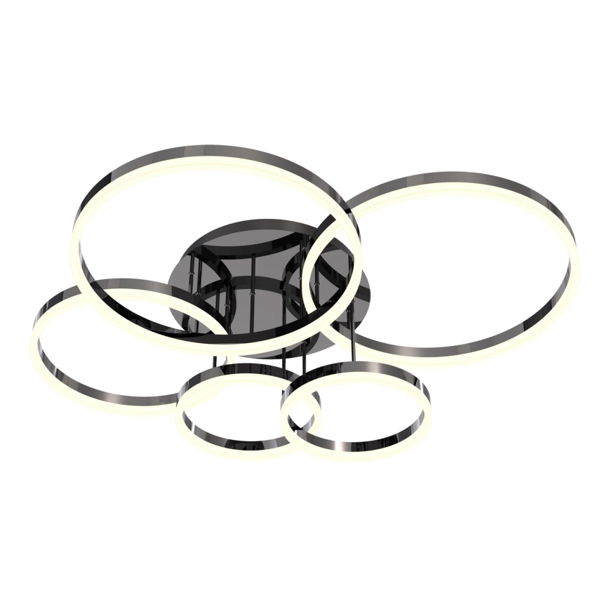 Wofi 9049-605 - Пристельова LED люстра з регулюванням яскравості PERPIGNAN LED/80W/230V чорний/глянцевий хром