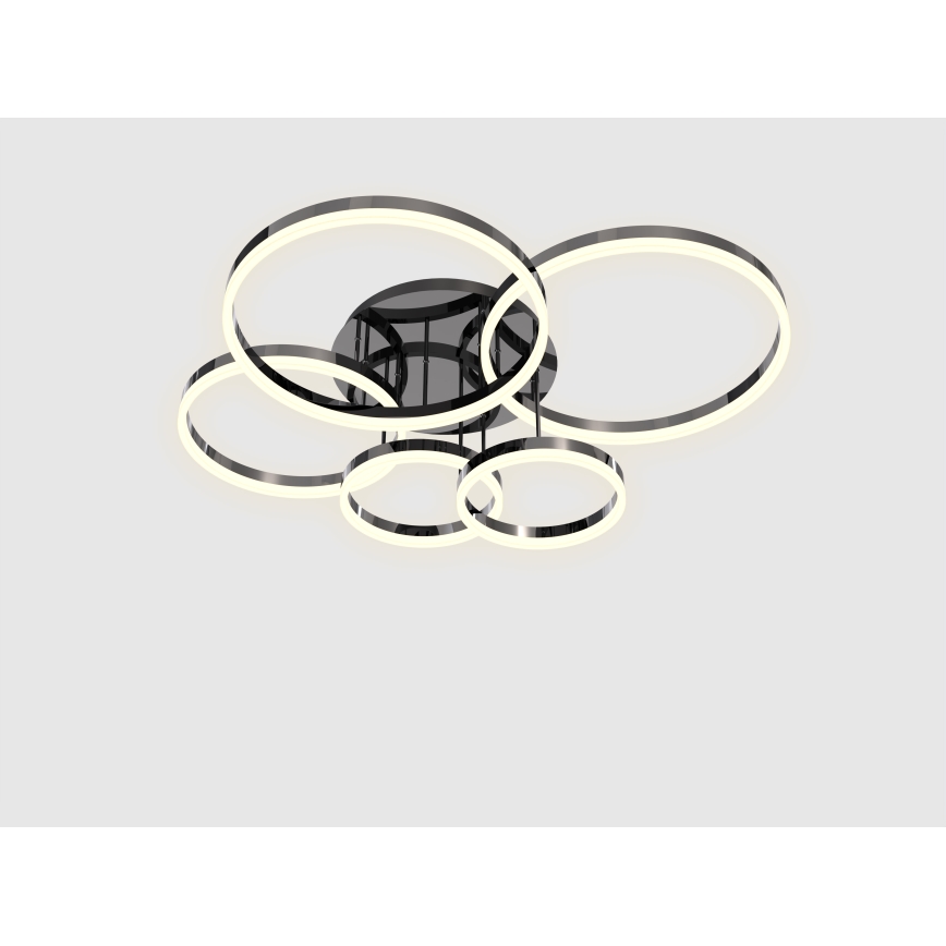 Wofi 9049-605 - Пристельова LED люстра з регулюванням яскравості PERPIGNAN LED/80W/230V чорний/глянцевий хром