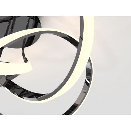 Wofi 9134-105L - Светодиодная припотолочная люстра с регулированием яркости INDIGO LED/50W/230V черный/блестящий хром