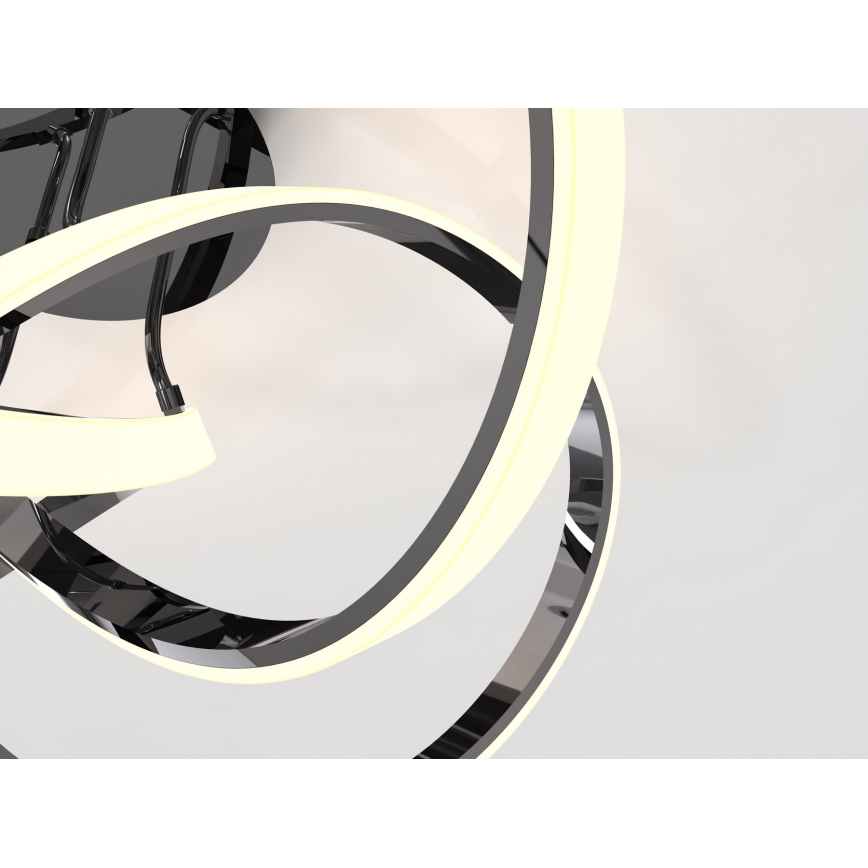 Wofi 9134-105L - Светодиодная припотолочная люстра с регулированием яркости INDIGO LED/50W/230V черный/блестящий хром