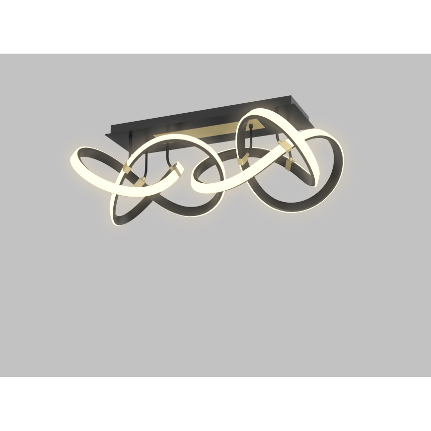 Wofi 9134-204 - Світлодіодна регульована накладна люстра INDIGO LED/64W/230V чорний/золотий