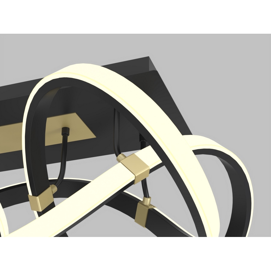 Wofi 9134-204 - Світлодіодна регульована накладна люстра INDIGO LED/64W/230V чорний/золотий