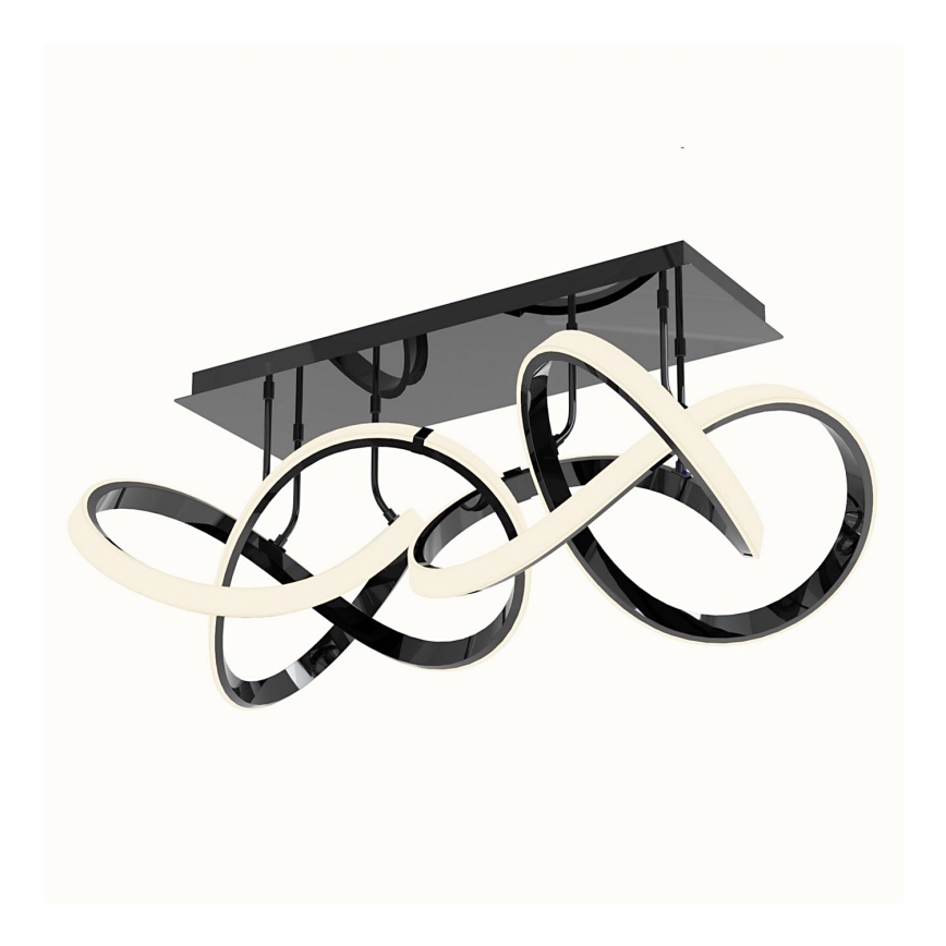 Wofi 9134-205 - Світлодіодна регульована накладна люстра INDIGO LED/64W/230V чорний/глянцевий хром