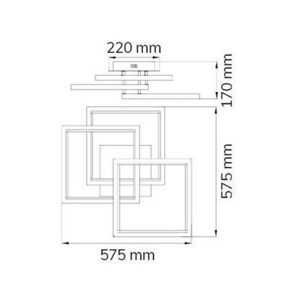 Wofi 9531.03.54.7000 - Пристельова LED люстра з регулюванням яскравості VISO LED/40W/230V