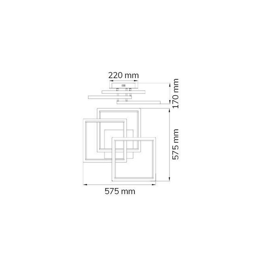 Wofi 9531.03.54.7000 - Пристельова LED люстра з регулюванням яскравості VISO LED/40W/230V