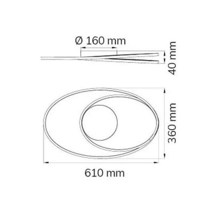 Wofi 9762.01.06.9600 - Пристельова LED люстра з регулюванням яскравості NIA LED/25W/230V білий