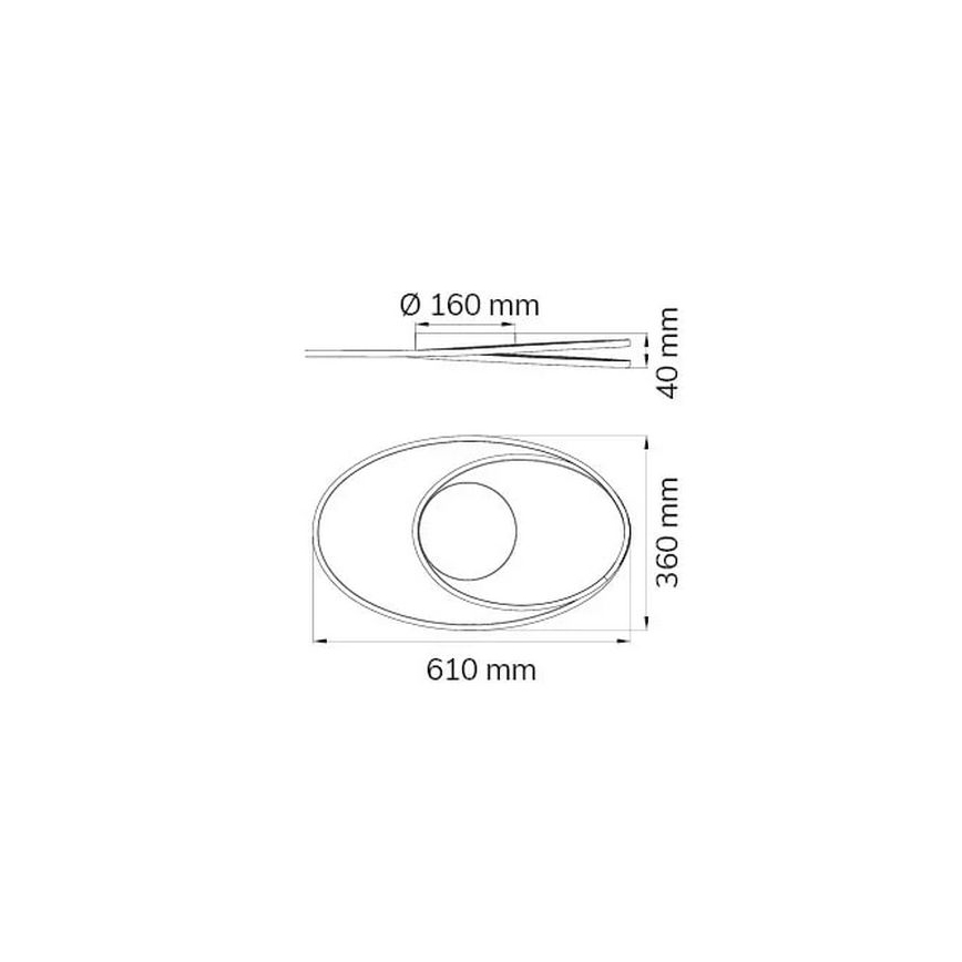 Wofi 9762.01.06.9600 - Пристельова LED люстра з регулюванням яскравості NIA LED/25W/230V білий