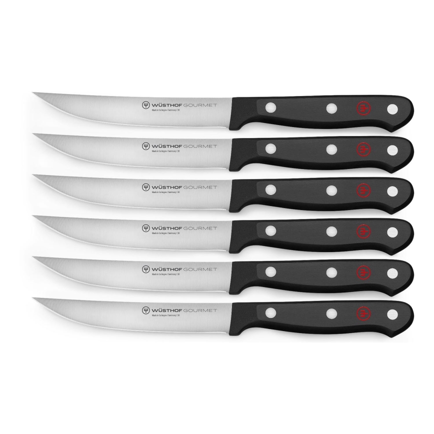 Wüsthof - Набор кухонных ножей для стейка GOURMET 6 шт. черный