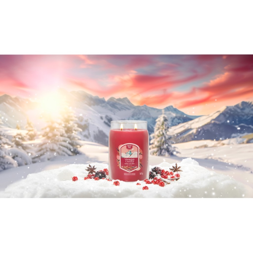 Yankee Candle - Ароматическая свеча SANTA ON SKIS большая 567 г 60-90 ч.