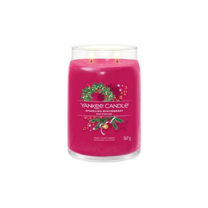 Yankee Candle - Ароматическая свеча SPARKLING WINTERBERRY большая 567 г 60-90 ч.