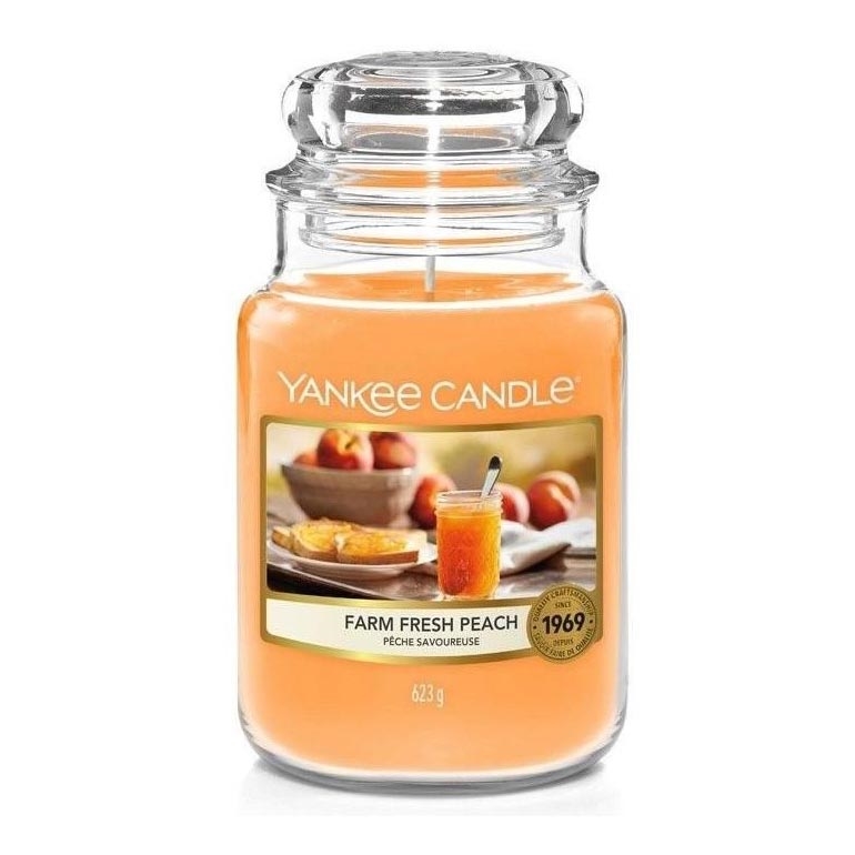 Yankee Candle - Ароматична свічка FARM FRESH PEACH велика 623г 110-150 год.
