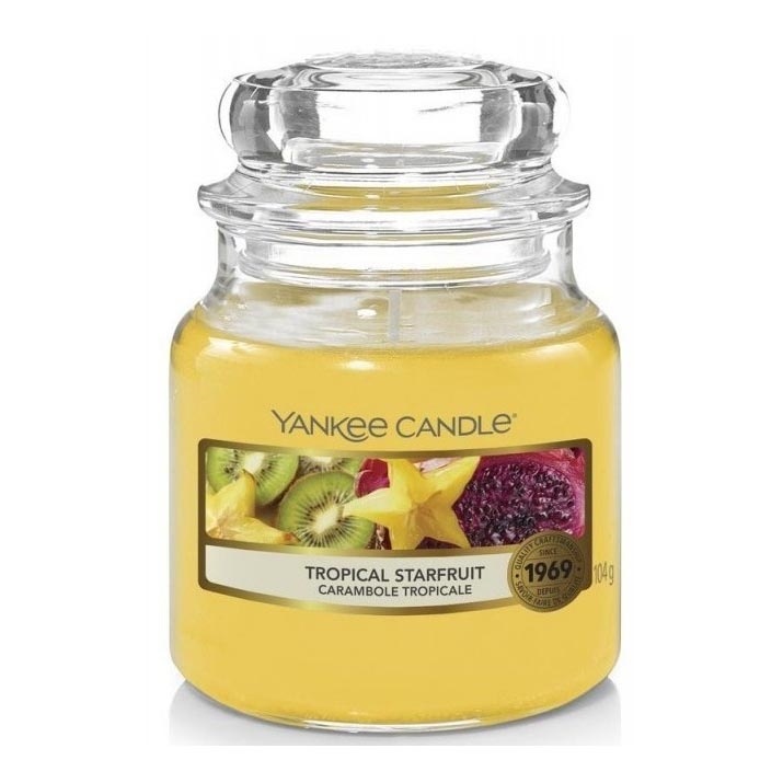 Yankee Candle - Ароматична свічка TROPICAL STARFRUIT мала 104г 20-30 год.