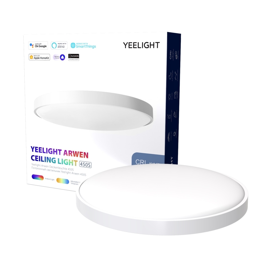 Yeelight - LED RGB Стельовий світильник з регулюванням яскравості ARWEN 450S LED/50W/230V CRI 90 + ДК Wi-Fi/BT