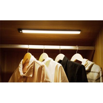 Yeelight - Светодиодное регулируемое зарядное освещение для мебели с датчиком LED/2,4 Вт/2200 мАч 4000K 60 см черное