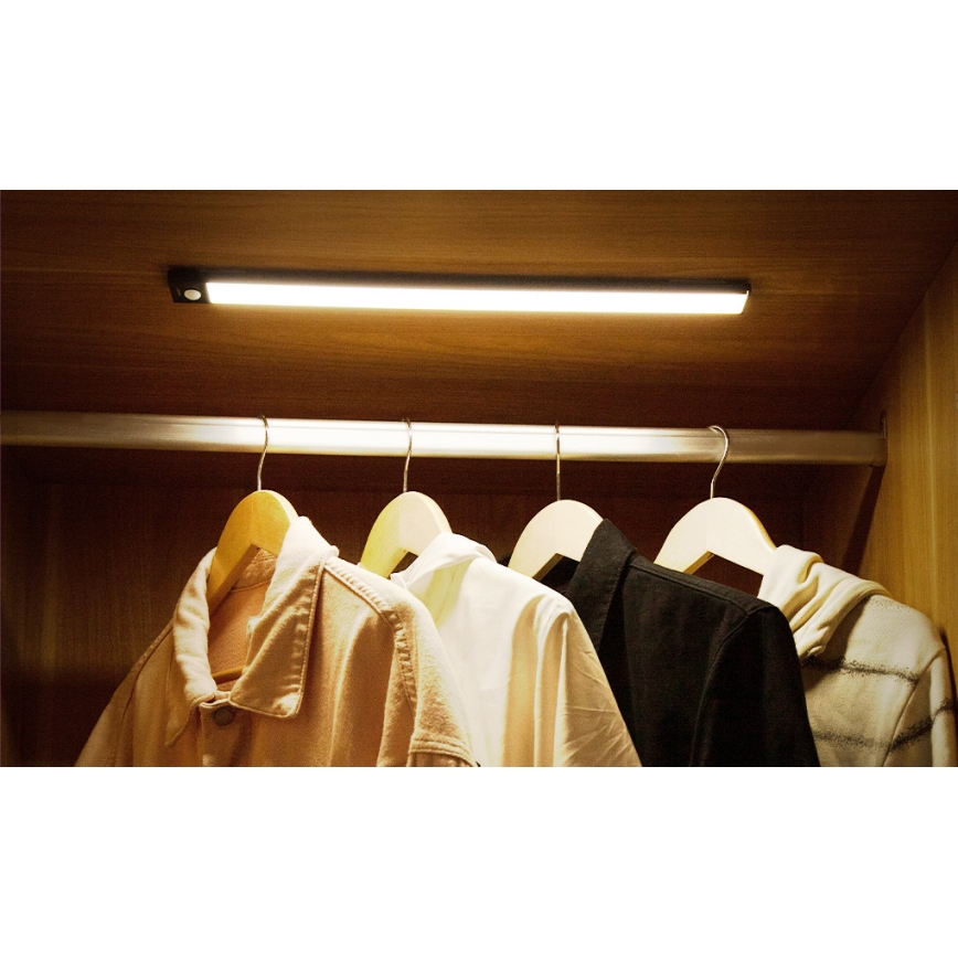 Yeelight - Светодиодное регулируемое зарядное освещение для мебели с датчиком LED/2,4 Вт/2200 мАч 4000K 60 см черное