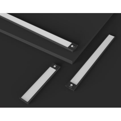 Yeelight - Светодиодное регулируемое зарядное освещение для мебели с датчиком LED/2,4 Вт/2200 мАч 4000K 60 см черное