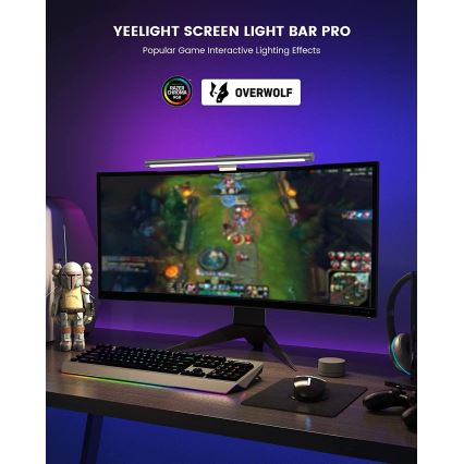 Yeelight - Светодиодная RGB-подсветка монитора с регулированием яркости LED/10W/230V IP50 CRI 95 + дистанционное управление