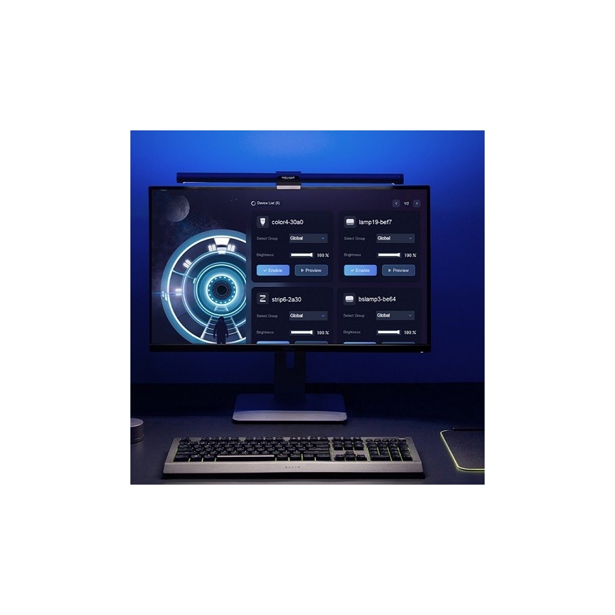 Yeelight - Светодиодная RGB-подсветка монитора с регулированием яркости LED/10W/230V IP50 CRI 95 + дистанционное управление