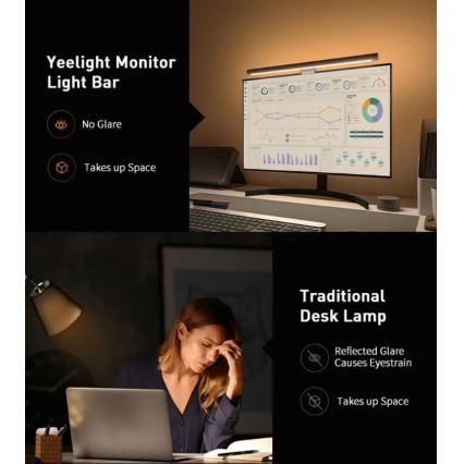 Yeelight - Светодиодная RGB-подсветка монитора с регулированием яркости LED/10W/230V IP50 CRI 95 + дистанционное управление
