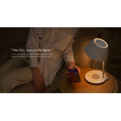 Yeelight - Світлодіодна настільна лампа з регульованою яскравістю з бездротовою зарядкою Staria Bedside Lamp Pro LED/20W/230V Wi-Fi