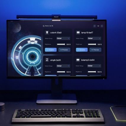 Yeelight - Світлодіодна RGB підсвітка монітора з регулюванням яскравості LED/10W/230V IP50 CRI 95 + пульт ДК