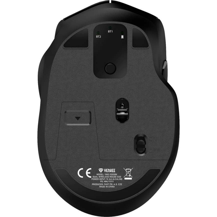Yenkee - Бездротова миша 800/1200/1600 DPI 1xAA чорний