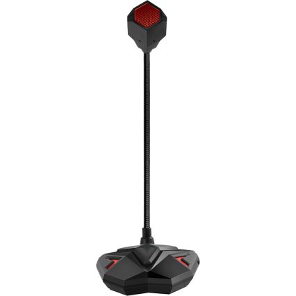 Yenkee - Геймерський LED USB мікрофон 5V чорний/червоний