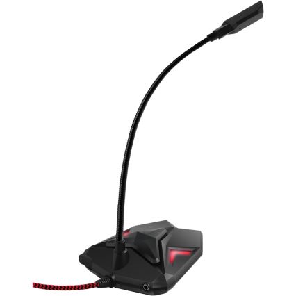 Yenkee - Геймерський LED USB мікрофон 5V чорний/червоний